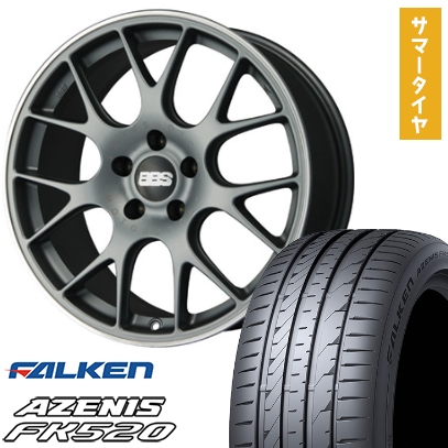 AZENIS - 245/35R20 夏タイア 車輪4本仕掛ける FALKEN アゼニス FK520L (5/114車用) BBS GERMANY BBS CH-R 繻子チタニウム 20in 夏タイヤ、ホイールセット-車、バイク、自転車