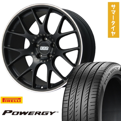 225/45R19 夏タイヤ ホイール4本セット PIRELLI パワジー (5/114車用) BBS GERMANY BBS CH-R サテンブラック 19インチ