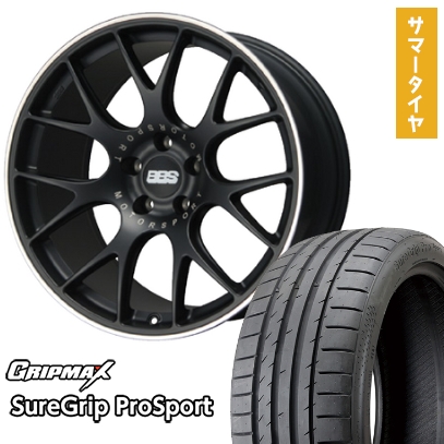 225/35R19 夏タイヤ ホイール4本セット GRIPMAX シュアグリップ PRO SPORTS BSW（限定） (5/114車用) BBS GERMANY BBS CH-R サテンブラック 19インチ