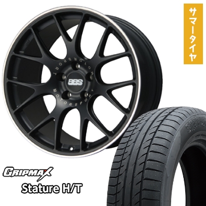 235/55R19 夏タイヤ ホイール4本セット GRIPMAX スタチャー H/T BSW（限定） (5/114車用) BBS GERMANY BBS CH-R サテンブラック 19インチ