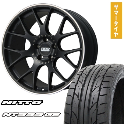 245/35R20 夏タイヤ ホイール4本セット NITTO NT555 G2 (5/114車用) BBS GERMANY BBS CH-R サテンブラック 20インチ