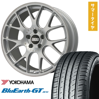 245/40R19 夏タイヤ ホイール4本セット YOKOHAMA ブルーアース GT AE51 (5/114車用) BBS GERMANY BBS CH-R ブリリアントシルバー 19インチ