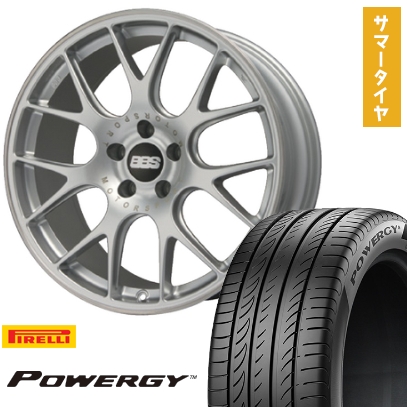 225/45R19 夏タイヤ ホイール4本セット PIRELLI パワジー (5/114車用) BBS GERMANY BBS CH-R ブリリアントシルバー 19インチ