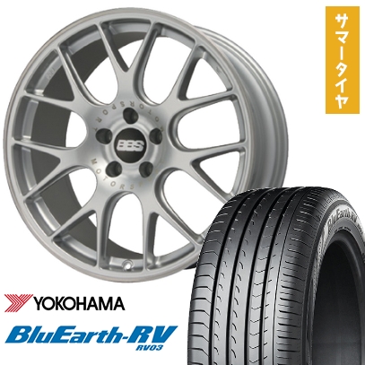 245/45R19 夏タイヤ ホイール4本セット YOKOHAMA ブルーアース RV-03 (5/114車用) BBS GERMANY BBS CH-R ブリリアントシルバー 19インチ