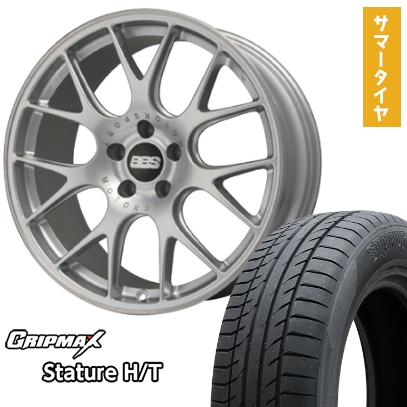 235/55R19 夏タイヤ ホイール4本セット GRIPMAX スタチャー H/T BSW（限定） (5/114車用) BBS GERMANY BBS CH-R ブリリアントシルバー 19インチ