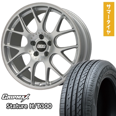 235/55R19 夏タイヤ ホイール4本セット GRIPMAX スタチャー H/T300 BSW（限定） (5/114車用) BBS GERMANY BBS CH-R ブリリアントシルバー 19インチ