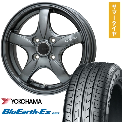 165/60R15 夏タイヤ ホイール4本セット YOKOHAMA ブルーアース ES32 (軽自動車用) LEHRMEISTER CS-V(ガンメタ) 15インチ