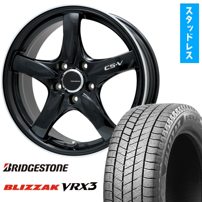 215/50R18 スタッドレスタイヤ ホイール4本セット ヤリスクロス等 BRIDGESTONE ブリザック VRX3 LEHRMEISTER CS-V 18インチ
