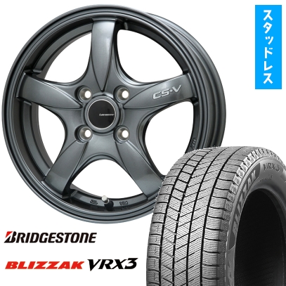 185/60R15 スタッドレスタイヤ ホイール4本セット BRIDGESTONE ブリザック VRX3 (4/100車用) LEHRMEISTER CS-V 15インチ