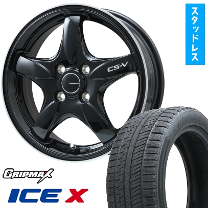 Ice X - 185/60R15 スタッドレスタイヤ 車輪4本仕掛ける グリップマックス 内燃機関X BSW(押さえる) (4/100車用) レアマイスター CS-V 15in 冬タイヤ、ホイールセット-自動車-タイヤ、ホイール