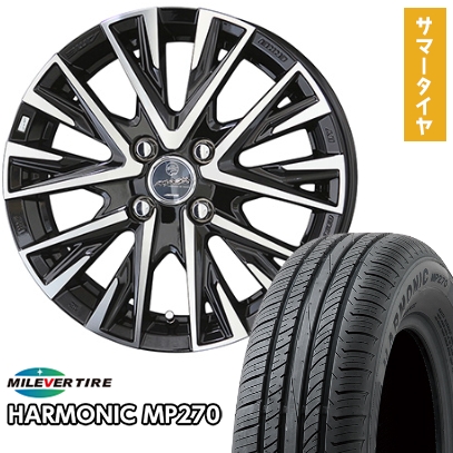175/70R14 夏タイヤ ホイール４本セット MILEVER ハーモニック MP270(限定) (4/100車用) KYOHO スマック レジーナ 14インチ