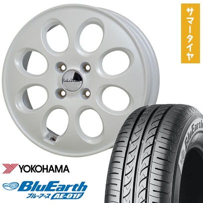 165/70R14 夏タイヤ ホイール4本セット YOKOHAMA ブルーアース AE-01F (軽自動車用) HOT STUFF ララパーム オーバル 14インチ