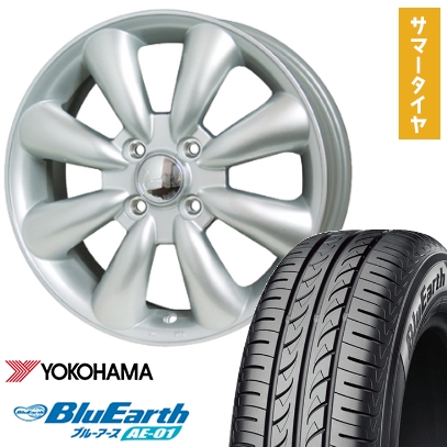 165/65R15 夏タイヤ ホイール4本セット YOKOHAMA ブルーアース AE-01 (軽自動車用) HOT STUFF ララパーム KC-8 15インチ