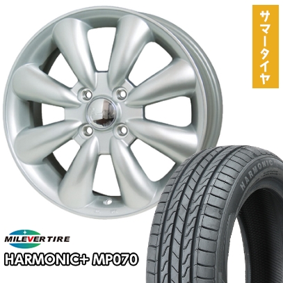 165/55R15 夏タイヤ ホイール4本セット N-BOX タント ワゴンR ミレバー ハーモニック プラス MP070(限定) ホットスタッフ ララパーム KC-8 15インチ