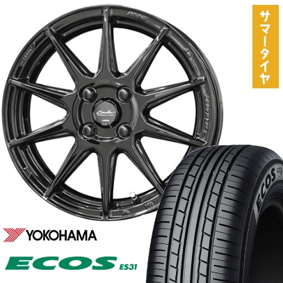 165/55R14 夏タイヤ ホイール4本セット YOKOHAMA エコス ES31 (軽自動車用) KYOHO サーキュラー C10R 14インチ