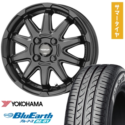 165/65R15 夏タイヤ ホイール4本セット YOKOHAMA ブルーアース AE-01 (軽自動車用) 共豊 サーキュラー C10S 15インチ
