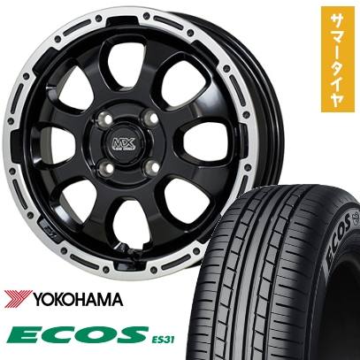 ECOS 165/50R15 夏タイヤ ホイール4本セット エブリイワゴン YOKOHAMA