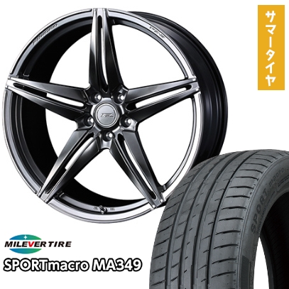 235/55R18 夏タイヤ ホイール4本セット MILEVER スポーツマクロ MA349 (5/114車用) WEDS F-ZERO FZ-3 18インチ