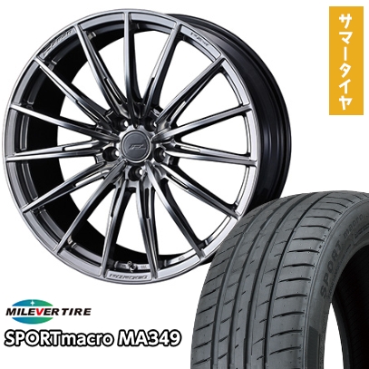 235/55R18 夏タイヤ ホイール4本セット MILEVER スポーツマクロ MA349 (5/114車用) WEDS F-ZERO FZ-4 18インチ