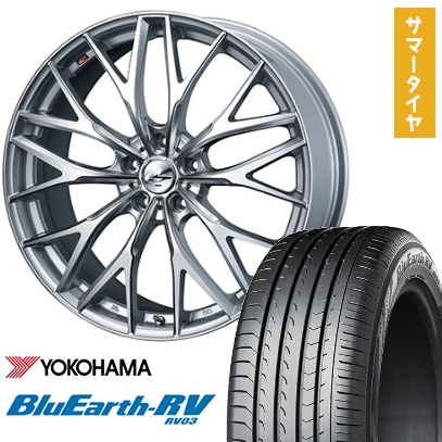 BluEarth - 225/40R19 夏タイア 車輪4本仕掛ける YOKOHAMA 青碧地びた RV-03 (5/114車用) WEDS レオニス MX 19in 自動車-タイヤ、ホイール-車、バイク、自転車