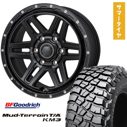 BFグッドリッチ - 265/70R17 夏タイア 車輪4本仕掛ける マッドテレーンT/A KM3 (6/139車用) MONZA HI-BLOCK エルデ 17in 夏タイヤ、ホイールセット-自動車-タイヤ、ホイール