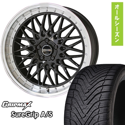 グリップマックス - 225/55R19 オール時分タイア 車輪4本仕かける GRIPMAX シュアグリップ オール時分(押さえる) (5/114車用) KYOHO シュタイナー FTX 19in