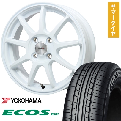 165/55R15 夏タイヤ ホイール4本セット YOKOHAMA エコス ES31 (軽自動車用) LEHRMEISTER LMスポーツLM-QR 15インチ