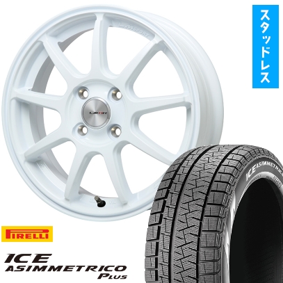 165/55R15 スタッドレスタイヤ ホイール4本セット PIRELLI ウィンター アイスアシンメトリコ プラス (軽自動車用) LEHRMEISTER LMスポーツLM-QR 15インチ