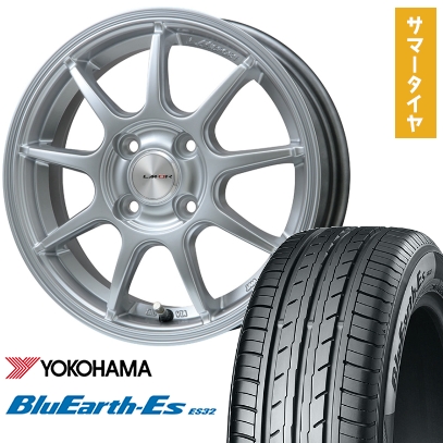 165/55R14 夏タイヤ ホイール4本セット YOKOHAMA ブルーアース ES32 (軽自動車用) LEHRMEISTER LMスポーツLM-QR ハイパーシルバー 14インチ