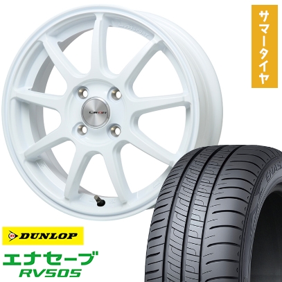155/65R14 夏タイヤ ホイール4本セット N-BOX タントカスタム ワゴンR DUNLOP エナセーブ RV505 LEHRMEISTER LMスポーツLM-QR ホワイト 14インチ