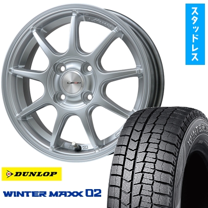 175/60R16 スタッドレスタイヤ ホイール4本セット クロスビー/イグニス DUNLOP ウインターマックス 02 WM02 レアマイスター LMスポーツLM-QR 16インチ
