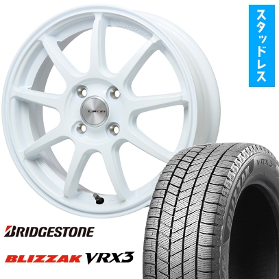 185/60R15 スタッドレスタイヤ ホイール4本セット BRIDGESTONE ブリザック VRX3 (4/100車用) LEHRMEISTER LMスポーツLM-QR 15インチ