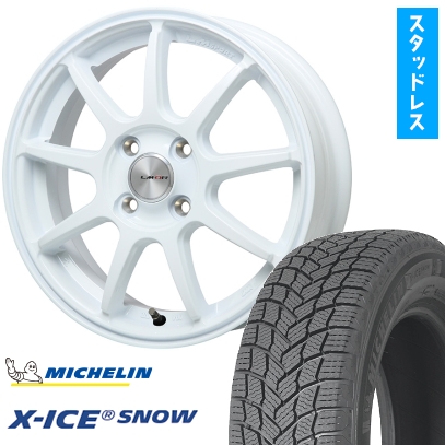 185/55R16 スタッドレスタイヤ ホイール4本セット ミシュラン エックスアイス スノー (4/100車用) レアマイスター LMスポーツLM-QR 16インチ