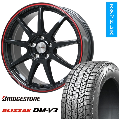 225/70R16 スタッドレスタイヤ ホイール4本セット BRIDGESTONE ブリザック DM-V3 DMV3 (5/114車用) LEHRMEISTER LMスポーツLM-QR 16インチ