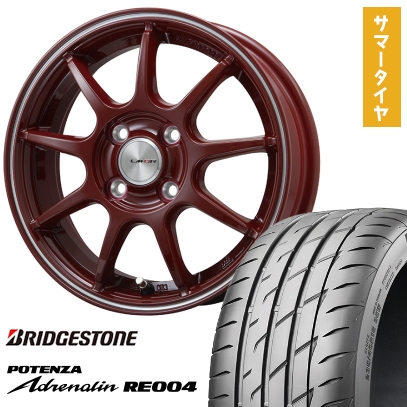 165/55R15 夏タイヤ ホイール4本セット BRIDGESTONE ポテンザ アドレナリン RE004 (軽自動車用) レアマイスター LMスポーツLM-QR 15インチ