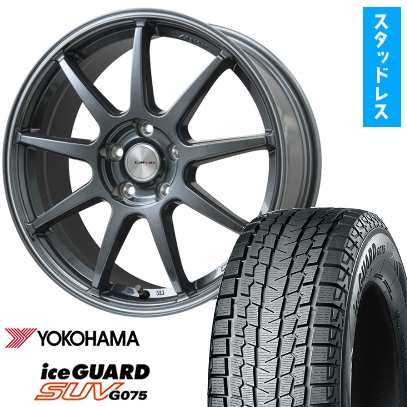 235/70R16 スタッドレスタイヤ ホイール4本セット YOKOHAMA アイスガード SUV G075 (5/114車用) LEHRMEISTER LMスポーツLM-QR 16インチ