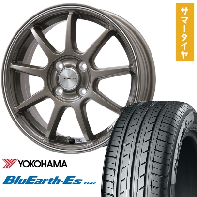 165/65R15 夏タイヤ ホイール4本セット YOKOHAMA ブルーアース ES32 (軽自動車用) LEHRMEISTER LMスポーツLM-QR ブロンズ/ラインポリッシュ 15インチ