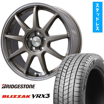 215/50R18 スタッドレスタイヤ ホイール4本セット ヤリスクロス等 BRIDGESTONE ブリザック VRX3 LEHRMEISTER LMスポーツLM-QR 18インチ