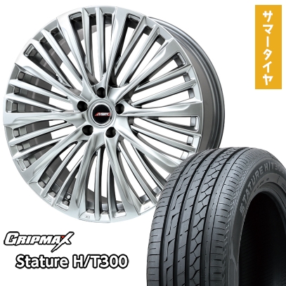225/55R19 夏タイヤ ホイール4本セット GRIPMAX スタチャー H/T300 BSW（限定） (5/114車用) PREMIX MER-X(ハイパーシルバー) 19インチ