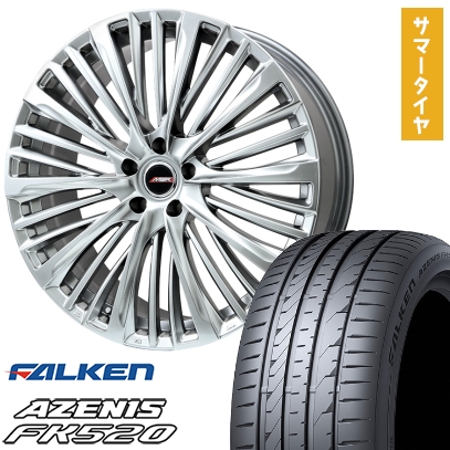 235/35R20 夏タイヤ ホイール4本セット FALKEN アゼニス FK520L (5/114車用) プレミックス MER-X(ハイパーシルバー) 20インチ