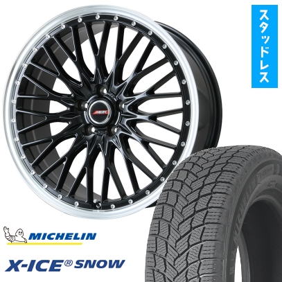225/50R18 スタッドレスタイヤ ホイール4本セット MICHELIN エックスアイス スノー (5/114車用) PREMIX MER PROMESH 18インチ