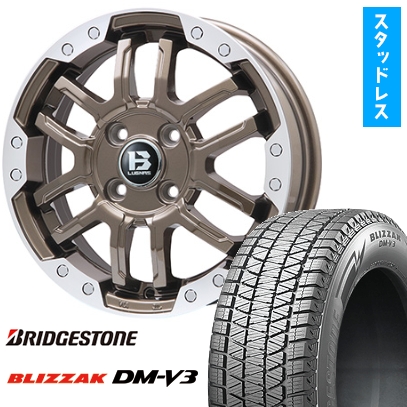 225/70R16 スタッドレスタイヤ ホイール4本セット BRIDGESTONE ブリザック DM-V3 DMV3 (5/114車用) BIGWAY B-LUGNAS FRD 16インチ