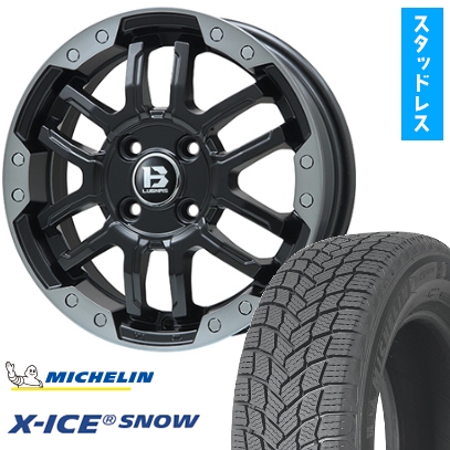 215/60R16 スタッドレスタイヤ ホイール4本セット MICHELIN エックスアイス スノー (5/114車用) ビッグウエイ B-LUGNAS FRD  16インチ