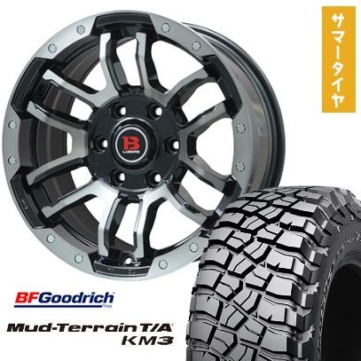 35X12.5R17 夏タイヤ ホイール4本セット BFグッドリッチ マッドテレーンT/A KM3 (6/139車用) BIGWAY B-LUGNAS FRD 17インチ