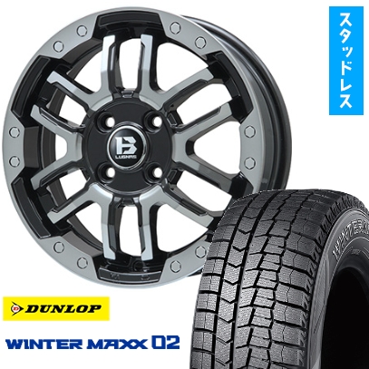 195/60R17 スタッドレスタイヤ ホイール4本セット ライズ/ロッキー（ガソリン） DUNLOP ウインターマックス 02 WM02 BIGWAY B-LUGNAS FRD 17インチ