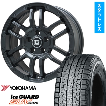 225/60R17 スタッドレスタイヤ ホイール4本セット YOKOHAMA アイスガード SUV G075 (5/114車用) BIGWAY B-LUGNAS FRD 17インチ