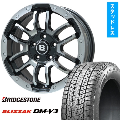 235/65R18 スタッドレスタイヤ ホイール4本セット BRIDGESTONE ブリザック DM-V3 DMV3 (5/114車用) BIGWAY B-LUGNAS FRD 18インチ