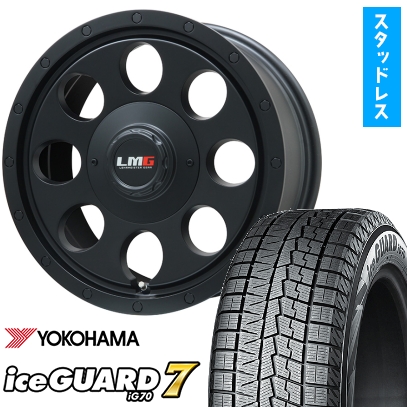 215/65R16 スタッドレスタイヤ ホイール4本セット アルファード/ヴェルファイア等 YOKOHAMA アイスガード セブンIG70 LEHRMEISTER LMG CS-8 16インチ