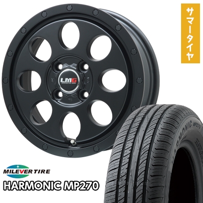 175/70R14 夏タイヤ ホイール４本セット MILEVER ハーモニック MP270(限定) (4/100車用) LEHRMEISTER LMG CS-8 14インチ
