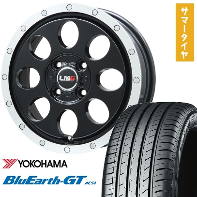 155/65R14 夏タイヤ ホイール4本セット N-BOX タントカスタム ワゴンR YOKOHAMA ブルーアース GT AE51 LEHRMEISTER LMG CS-8 14インチ